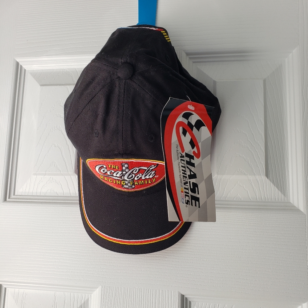 The Coca Cola Racing Family Black Adjustable Cap New